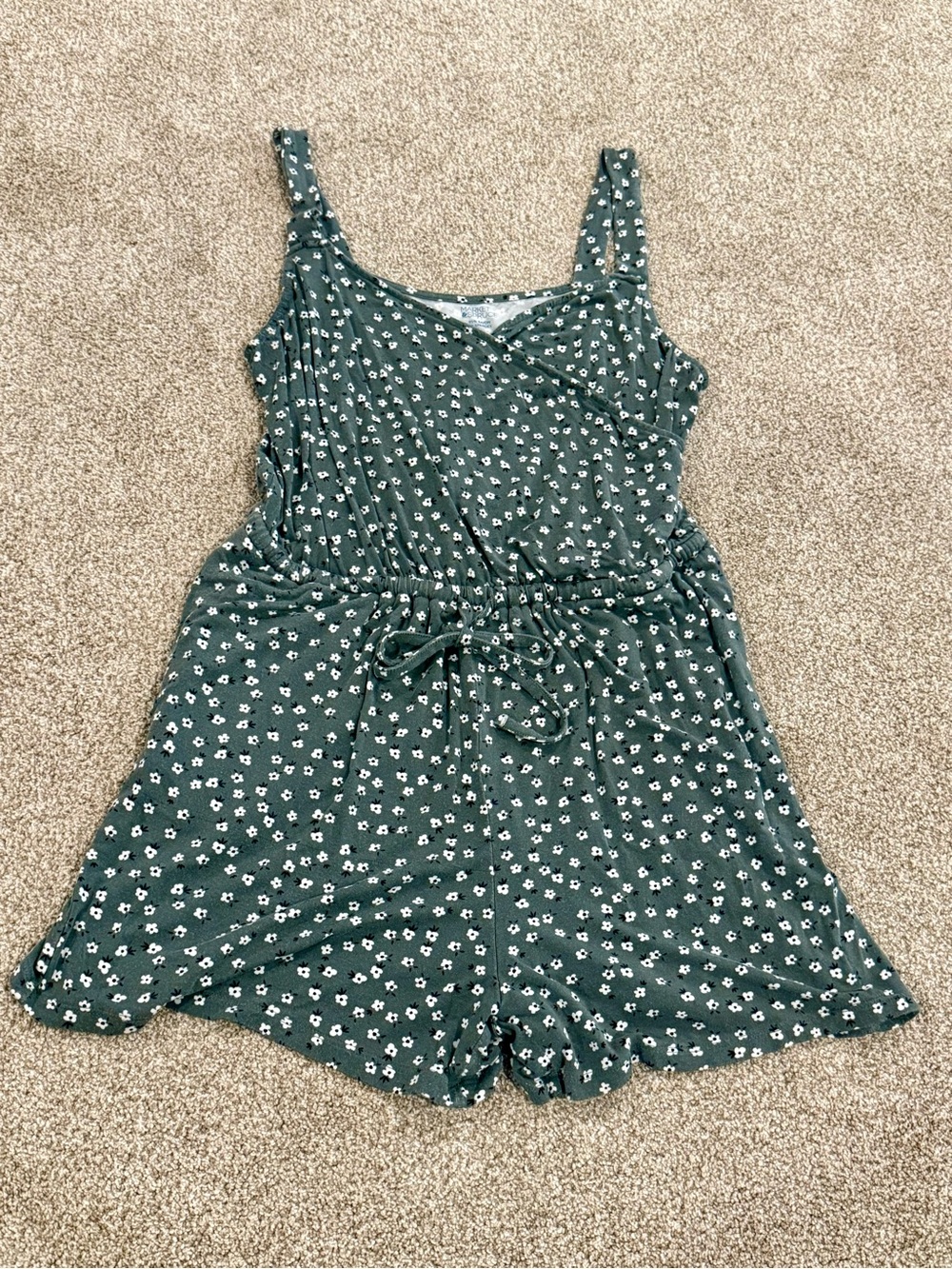 Olive Green Women’s Floral Romper by Market & Spruce from Stitch Fix
